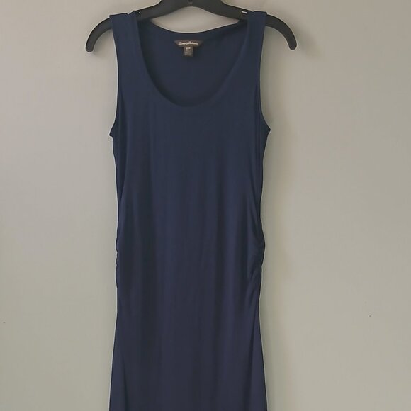 Tommy Bahama Women's‎ Tambour Shirred Maxi Dress Sleeveless Navy Blue Size Small - Picture 1 of 10